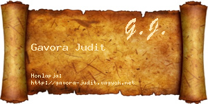 Gavora Judit névjegykártya